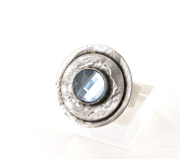 Ring Antiksilber aquamarine